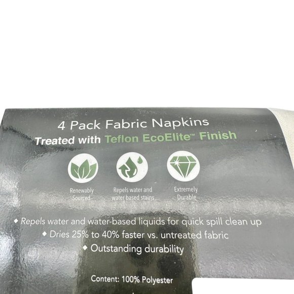 Set of 12 Napkins (Three 4 Packs) 18 x 18 inch Ecru NIP - Picture 6 of 7